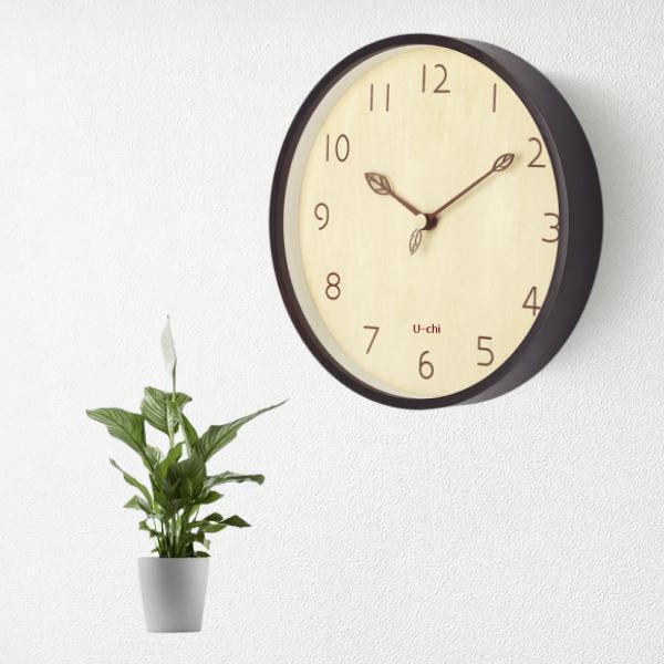掛け時計 電波時計 壁掛け時計 北欧 おしゃれ 音がしない 木製 柱時計