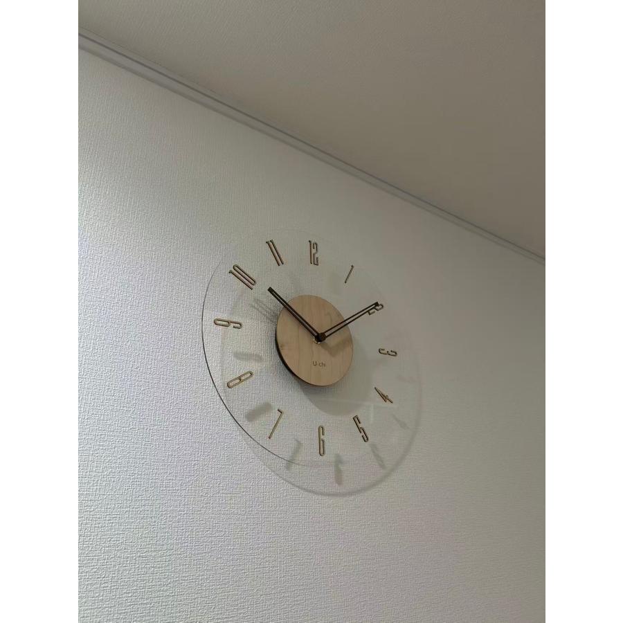掛け時計 電波時計 壁掛け時計 北欧 くるみ おしゃれ 音がしない 柱