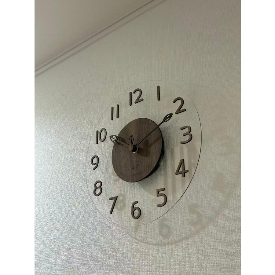 掛け時計 電波時計 壁掛け時計 北欧 くるみ おしゃれ 音がしない 柱