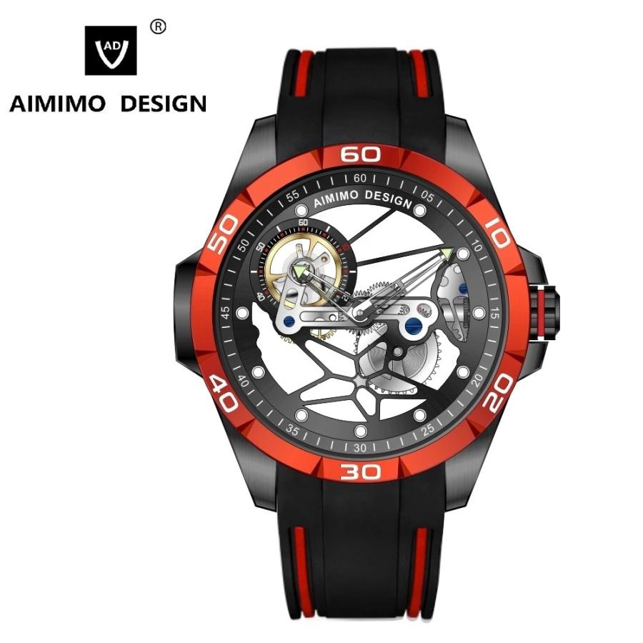 AIMIMO DESIGN　スポーツウオッチ　機械式自動巻き腕時計　スケルトンタイプ :aim-002:腕時計通販倶楽部 - 通販 -  Yahoo!ショッピング