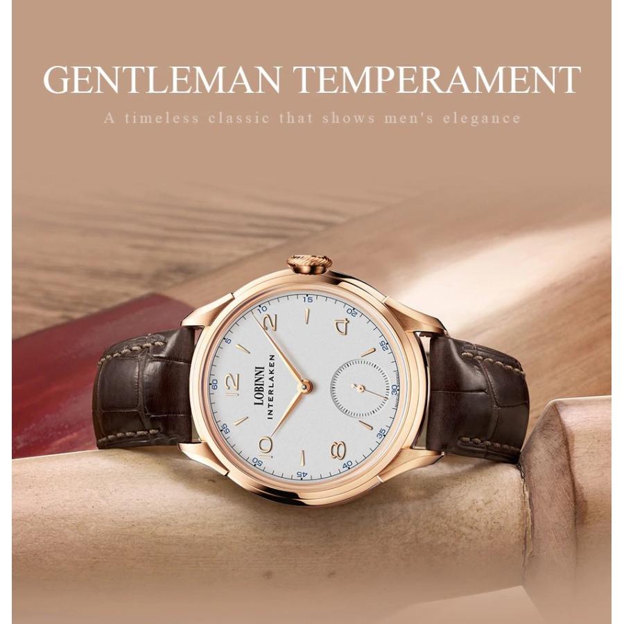 機械式手巻き腕時計 LOBINNI 高級メンズ腕時計（カラー：６色） 並行