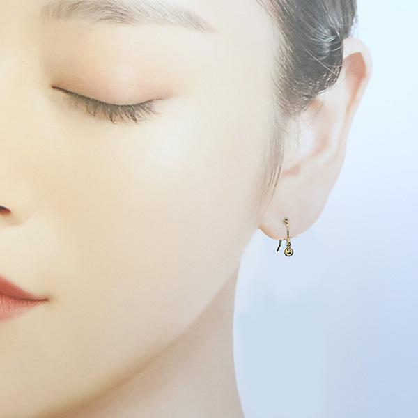 267167）ミラーカットボール フックピアス K18 3mm 18金 18k ゴールド