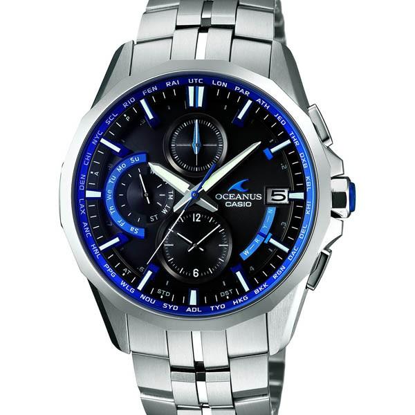 OCW-S3000-1AJF  CASIO  カシオ オシアナス OCEANUS MADE IN JAPAN 電波ソーラー 腕時計 国内正規品 送料無料 プレゼント クロノグラフ マンタ ブルー チタン｜udetokei-watch