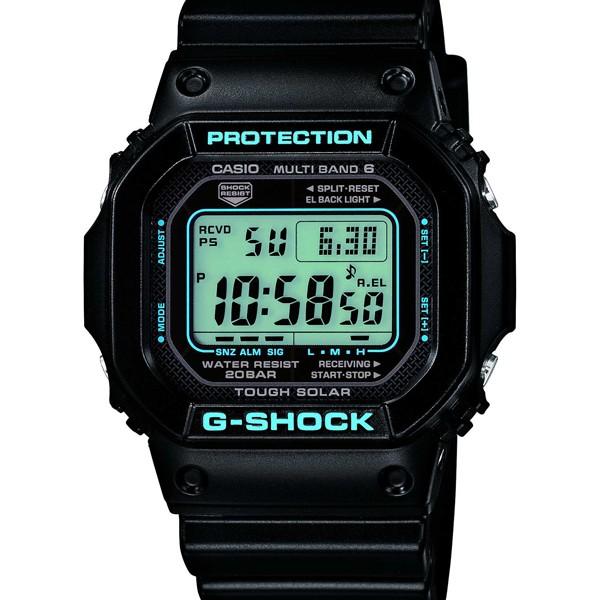 GW-M5610BA-1JF　CASIO　 カシオ G-SHOCK 黒 ブラック ブルー  ジーショック gshock　Gショック  電波 ソーラー g-ショック デジタル 送料無料｜udetokei-watch