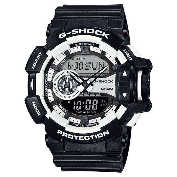 GA-400-1AJF ハイパーカラーズ CASIO  カシオ G-SHOCK ジーショック gshock　Gショック アナデジ ホワイト ブラック 送料無料 プレゼント アスレジャー｜udetokei-watch