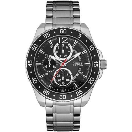 GUESS（ゲス） W0797G2 GUESS アナログ クオーツ メタルバンド 黒文字 