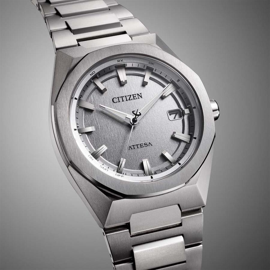 CB3040-56H CITIZEN シチズン ATTESA アテッサ エコ・ドライブ電波時計 シルバー メタリックカラー 3針 スポーツ 日本製 メンズ 腕時計 国内正規品 送料無の画像
