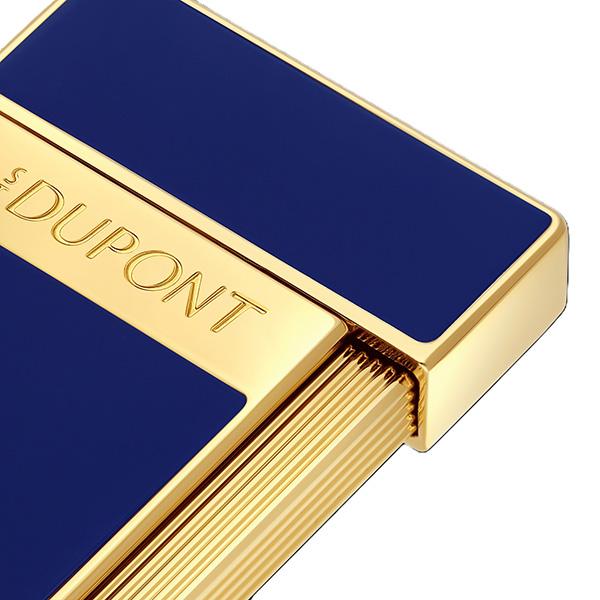 S.T.DUPONT エス・テー・デュポン SLIMMY 028225 スリミー ブルー ゴールド ガスライター 国内正規品 送料無料 爆買の画像