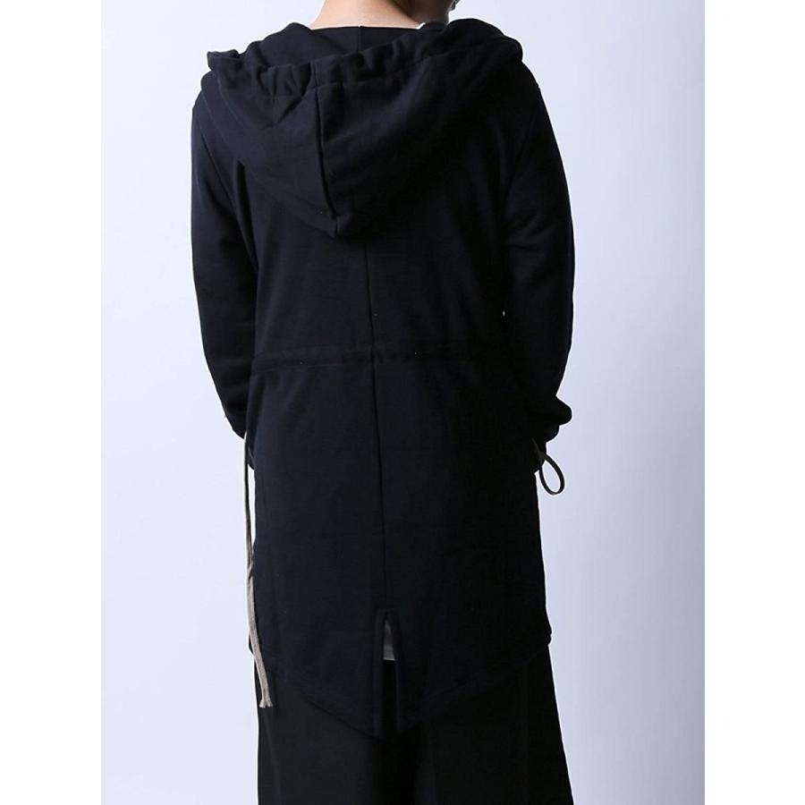 最新デザインの As アズスーパーソニック Super F 黒 メンズ モード系 モッズパーカー フード付きロングzip パーカー Sonic トップス