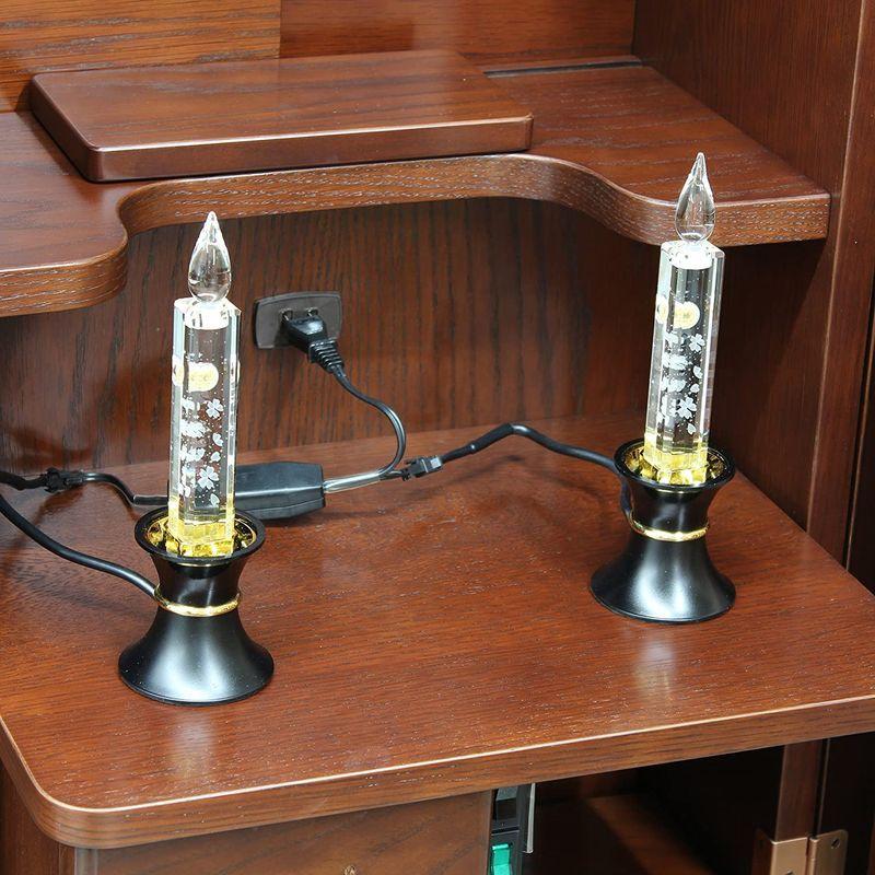 創価学会 仏具 LED クリスタル キャンドル 電気コード式 (21cm(M)， ピンク) 創価学会 仏具 LED クリスタル キャンドル 電気コード式 21cm ， ピンク