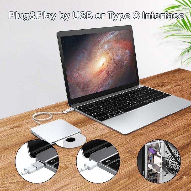 VersionTech USB 外付けDVD CDドライブ レコーダーSuperdrive Air Macbook 『3年保証』 Mac for Pro