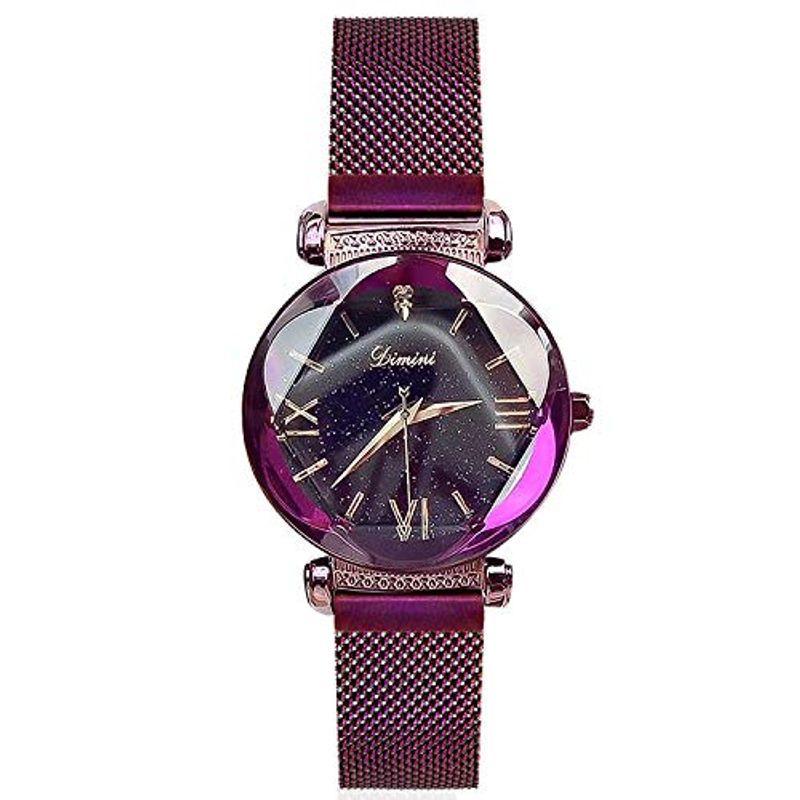 RORIOS 女性 腕時計 レディース 星空 キラキラ アナログウォッチ 腕時計 ファッション ウォッチ シンプル かわいい 磁気メッシュバ