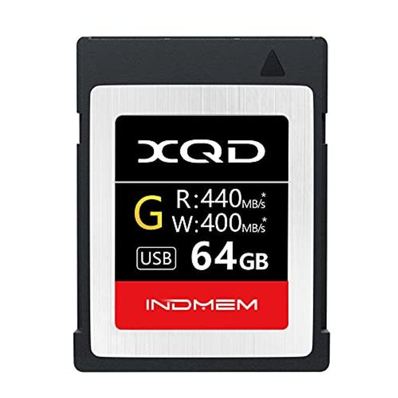 INDMEM XQDメモリーカード 64GB 書き込み速度400MB s 読み出し速度440MB s