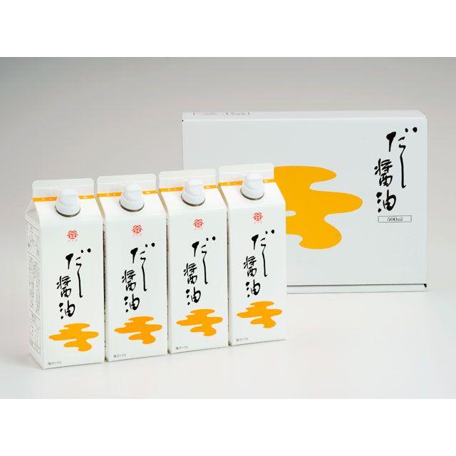 鎌田醤油　だし醤油　紙パック　500ml　4本入り｜udon2ban-com-y