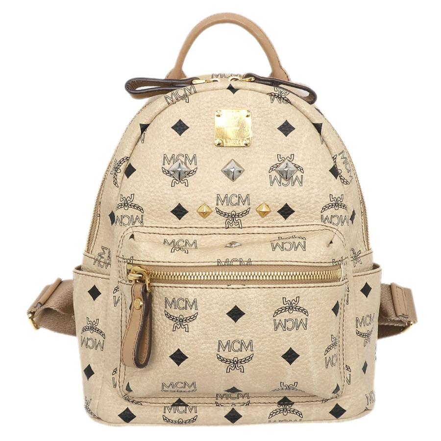 名東】【値下げ】MCM エムシーエム リュック バックパック ロゴグラム