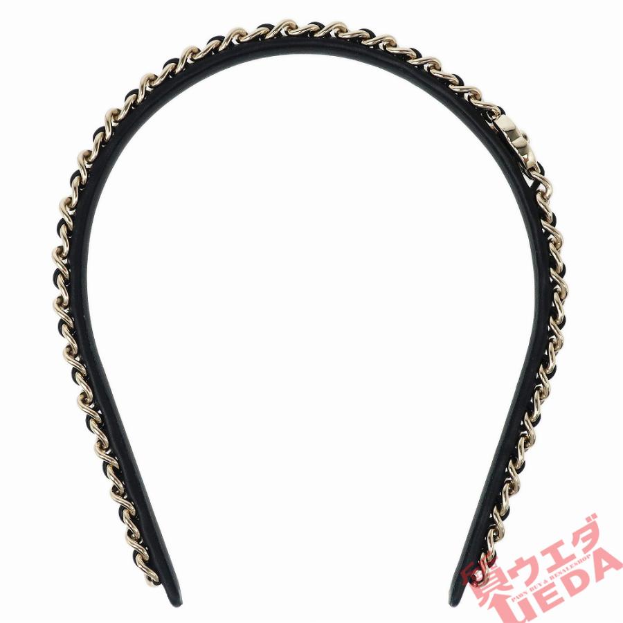 新品本物 カチューシャ Nc155 B Ab6143 ヘアバンド シャネル Chanel 名東 新品 あの有名なcmでおなじみ 愛知県 名古屋市の老舗質屋 質ウエダ ゴールド レディース ブラック チェーン ヘアアクセサリー