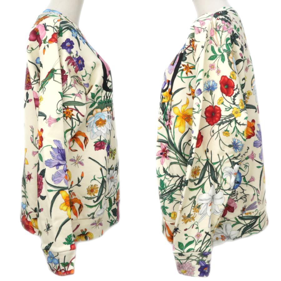 海外最新 グッチ フローラプリントスウェット S レディース コットン