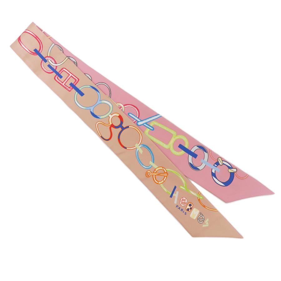 【名東】エルメス ツイリー DO RE BOUCLES ドレ バックル ピンク系 シルク スカーフ 小物 :M2303-05-800770ih