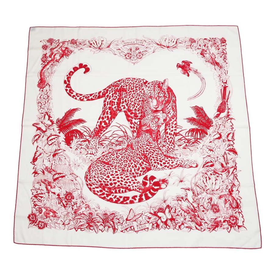 名東】エルメス カレ140 JUNGLE LOVE ジャングルラブ カシミア シルク  