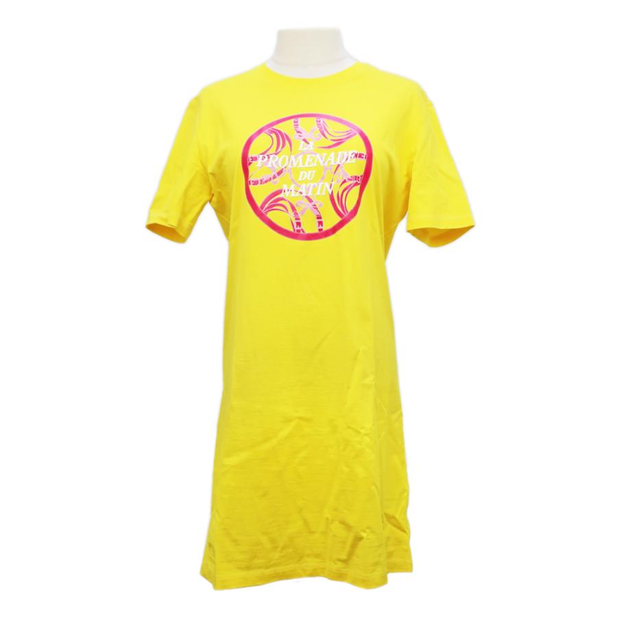 名東】エルメス 半袖ワンピース LA PROMENADE DU MATIN 朝の散歩 36