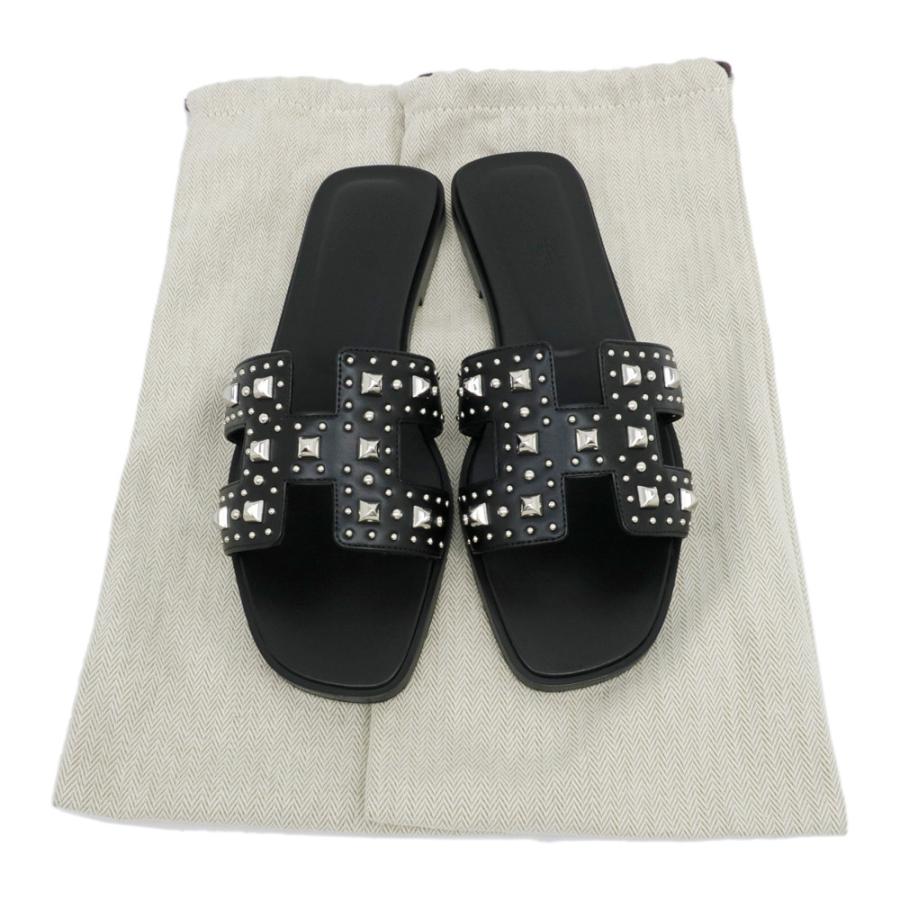 エルメス　オラン　スタッズ　38 名東】【HERMES】エルメス オランスタッズ サンダル サイズ38