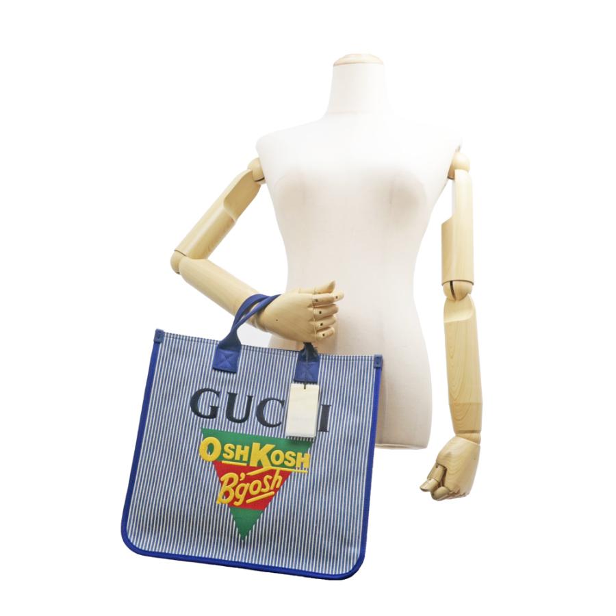 名東】【GUCCI】グッチXオシュコシュ コラボトートバッグ ブルー 名東】【GUCCI】グッチXオシュコシュ コラボトートバッグ ブルー