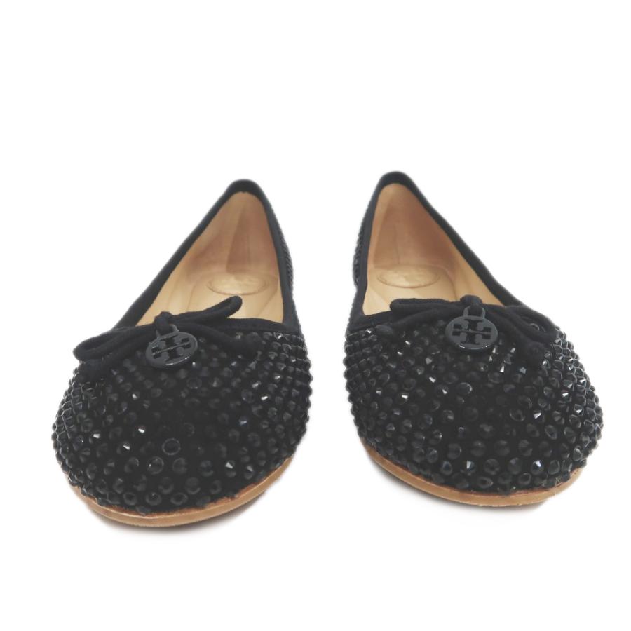 名東】トリーバーチ バレエシューズ リボン スタッズ サイズ7M