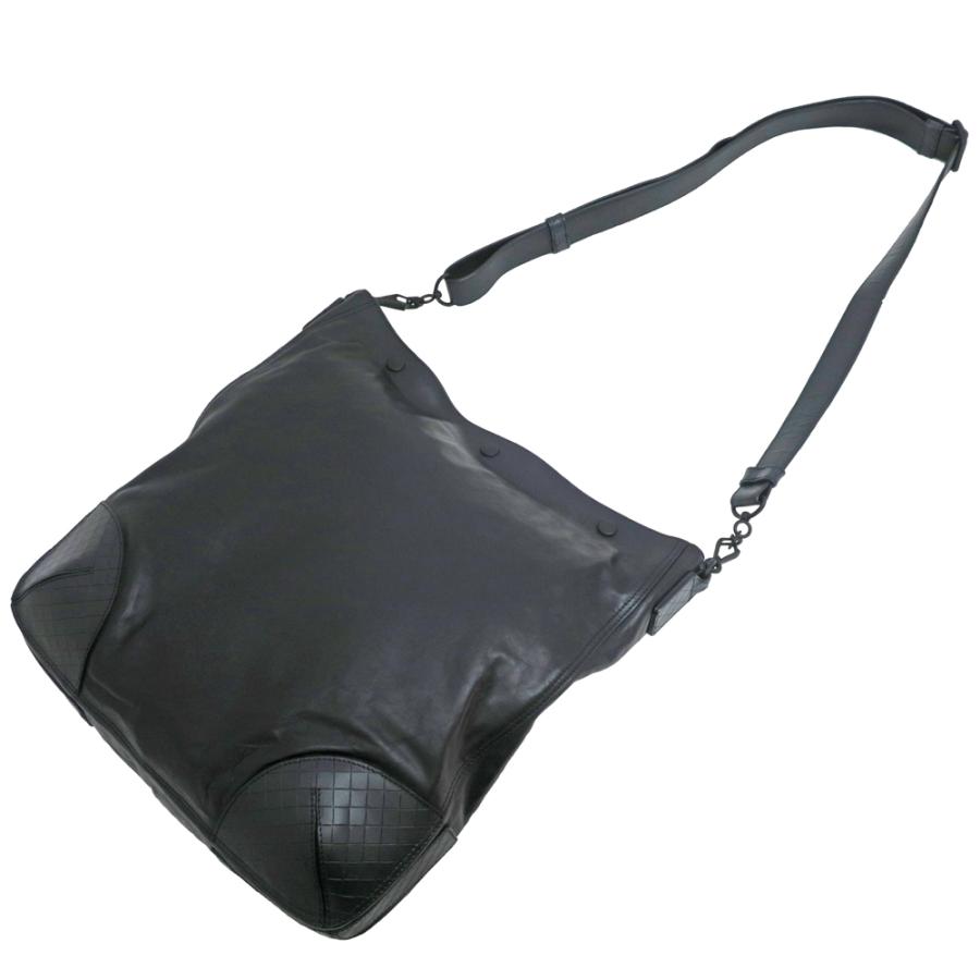 高級品✨ ボッテガヴェネタ ショルダーバッグ イントレチャート 肩掛け ブラック BOTTEGA VENETA ボッテガヴェネタ ショルダーバッグ レディース