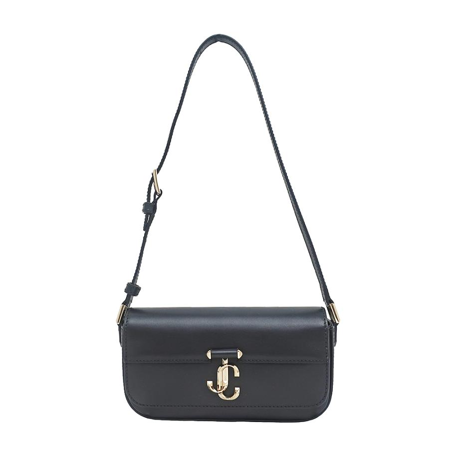 名東】ジミーチュウ AVENUE MINI ショルダーバッグ ブラック カーフ