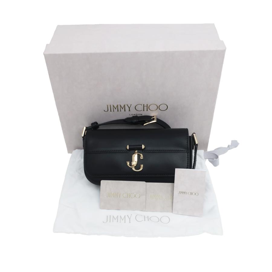 送料&関税込】Jimmy Choo Black Satin Mini Avenue Shoulder