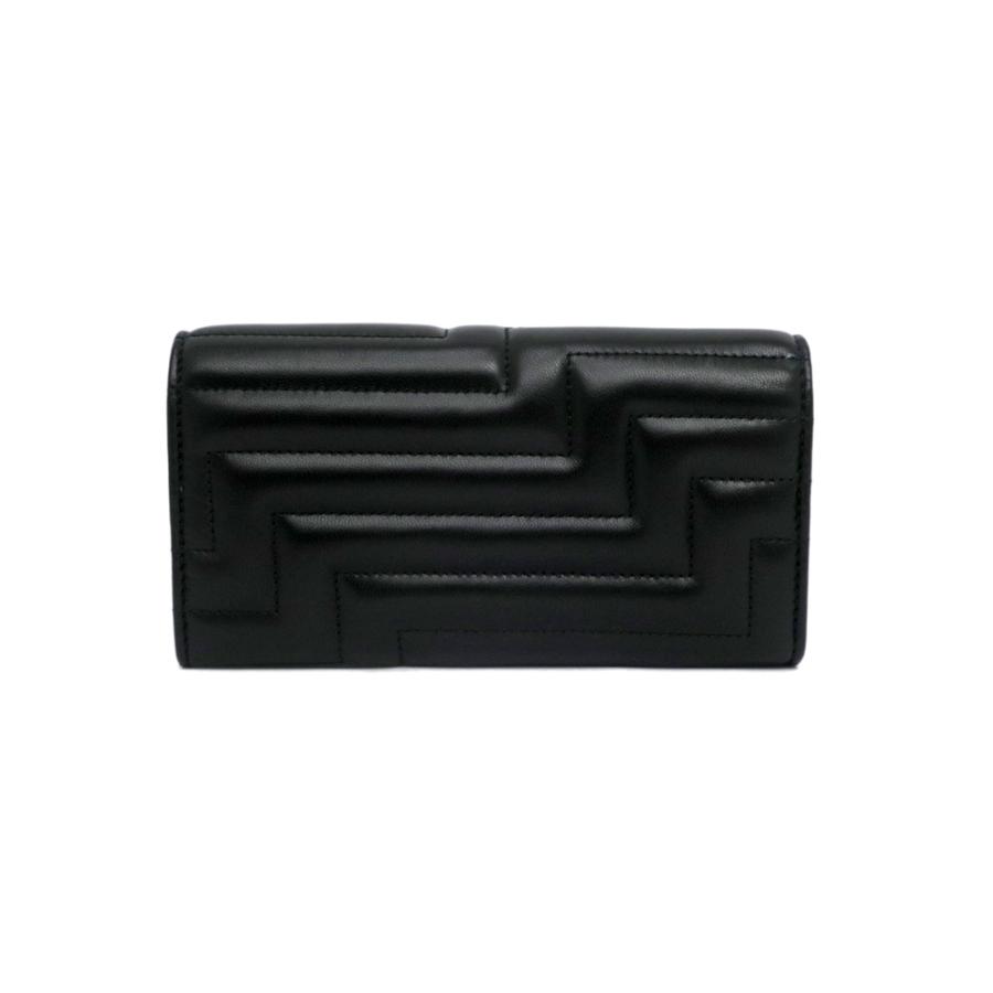 名東】ジミーチュウ MARTINA ファスナー付長財布 ブラック 黒