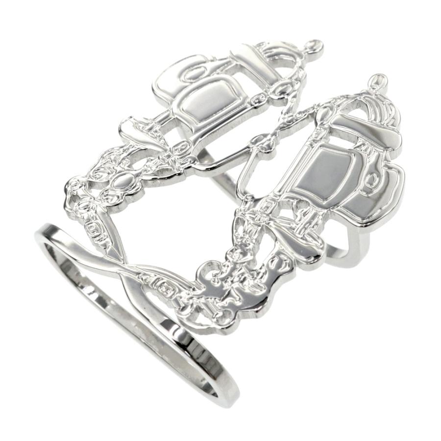 名東】エルメス スカーフリング 70 ブリッド ドゥ ガラ シルバー