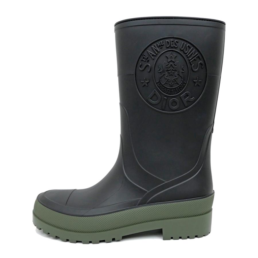 名東】ディオール レインブーツ DIORUNION オブリーク サイズ37