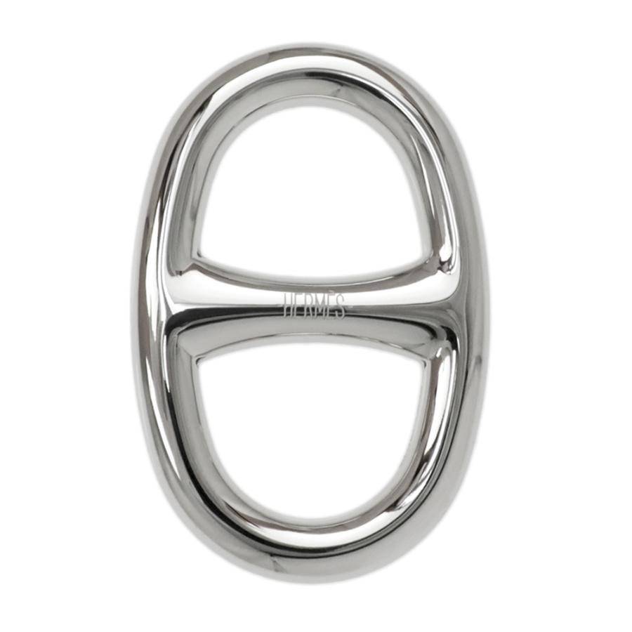 名東】エルメス スカーフリング シェーヌダンクル シルバーカラー 小物  