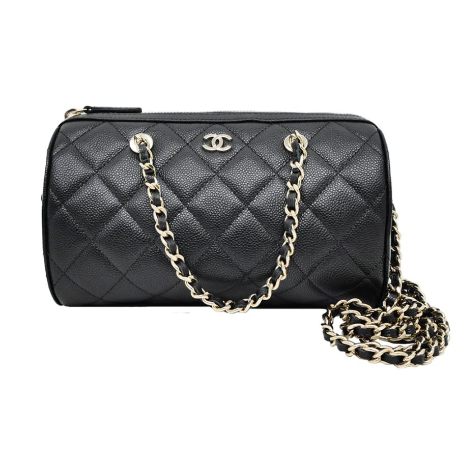 名東】シャネル ミニボストン マトラッセ キャビアスキン