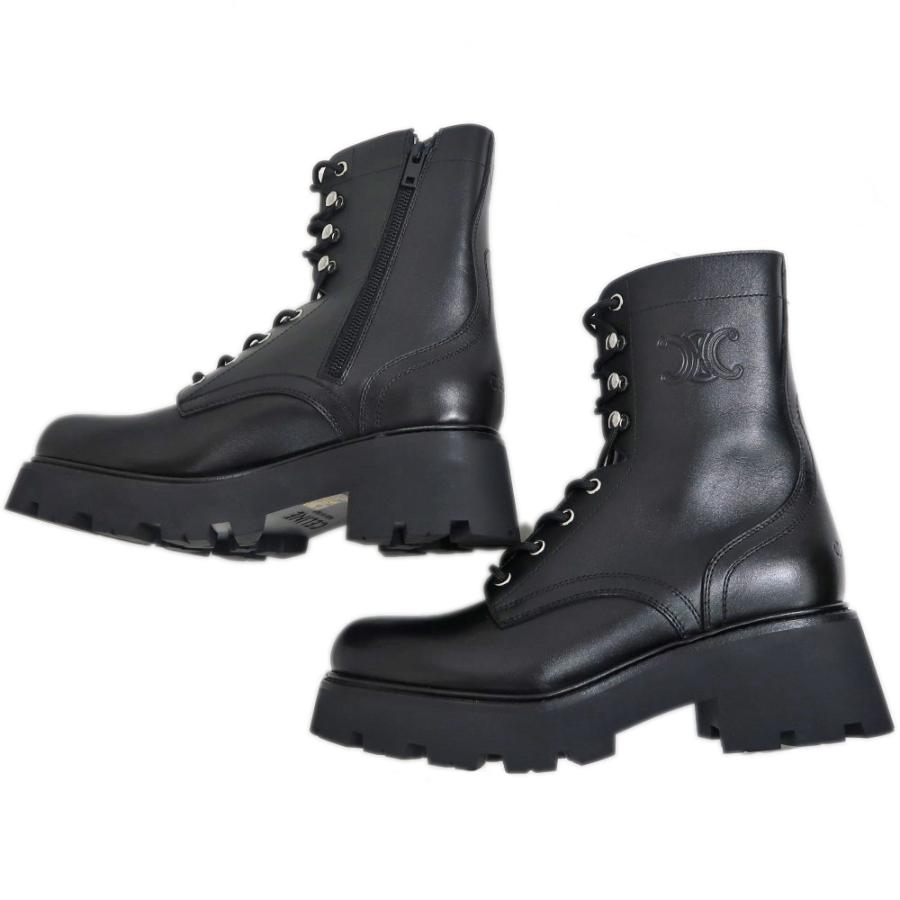 【希少】CELINE　ブラック レザー レースアップブーツ 楽天市場】CELINE セリーヌ レースアップブーツ BULKY バルキー
