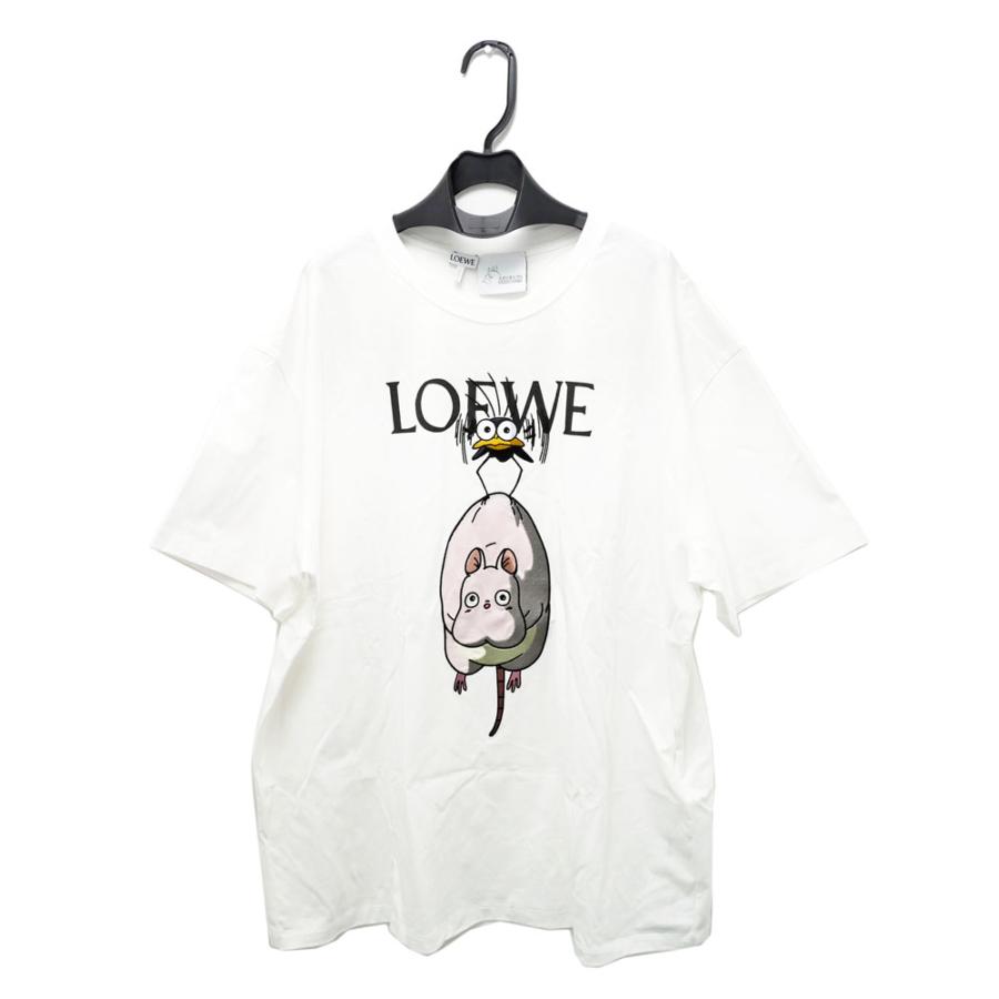 名東】ロエベ Tシャツ 千と千尋の神隠し S928Y22J08 半袖 ホワイト 白