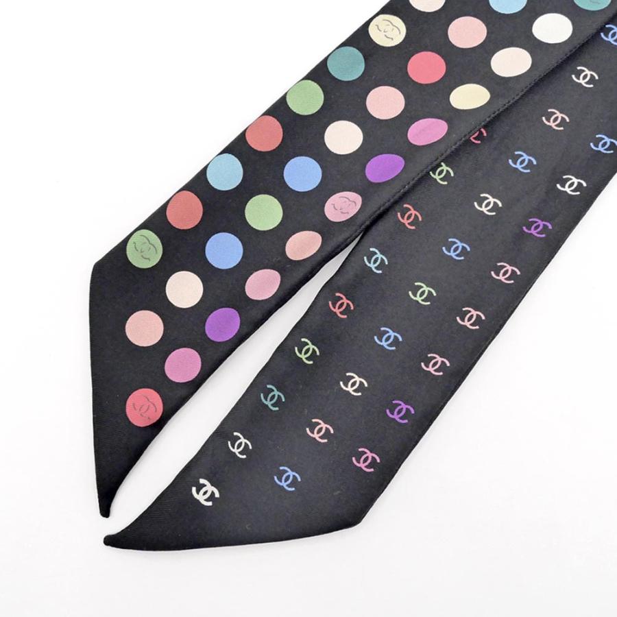 CHANEL シャネル スカーフ ブラック　ココマーク ヘアバンド　ゴールド CHANEL 【新品未使用】シャネル ヘアバンド スカーフ ココマーク