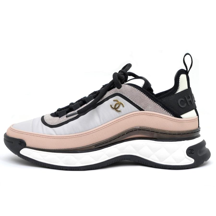 名東】シャネル スニーカー G39982 Y56536 K5852 ピンク 23P サイズ39