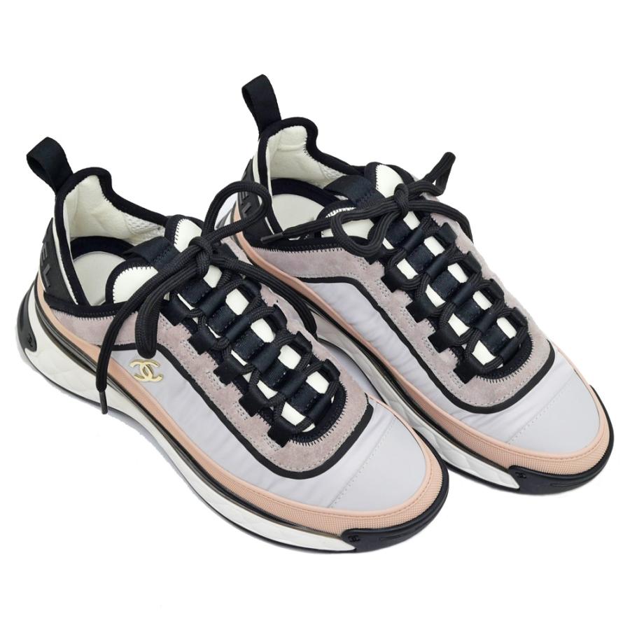 名東】シャネル スニーカー G39982 Y56536 K5852 ピンク 23P