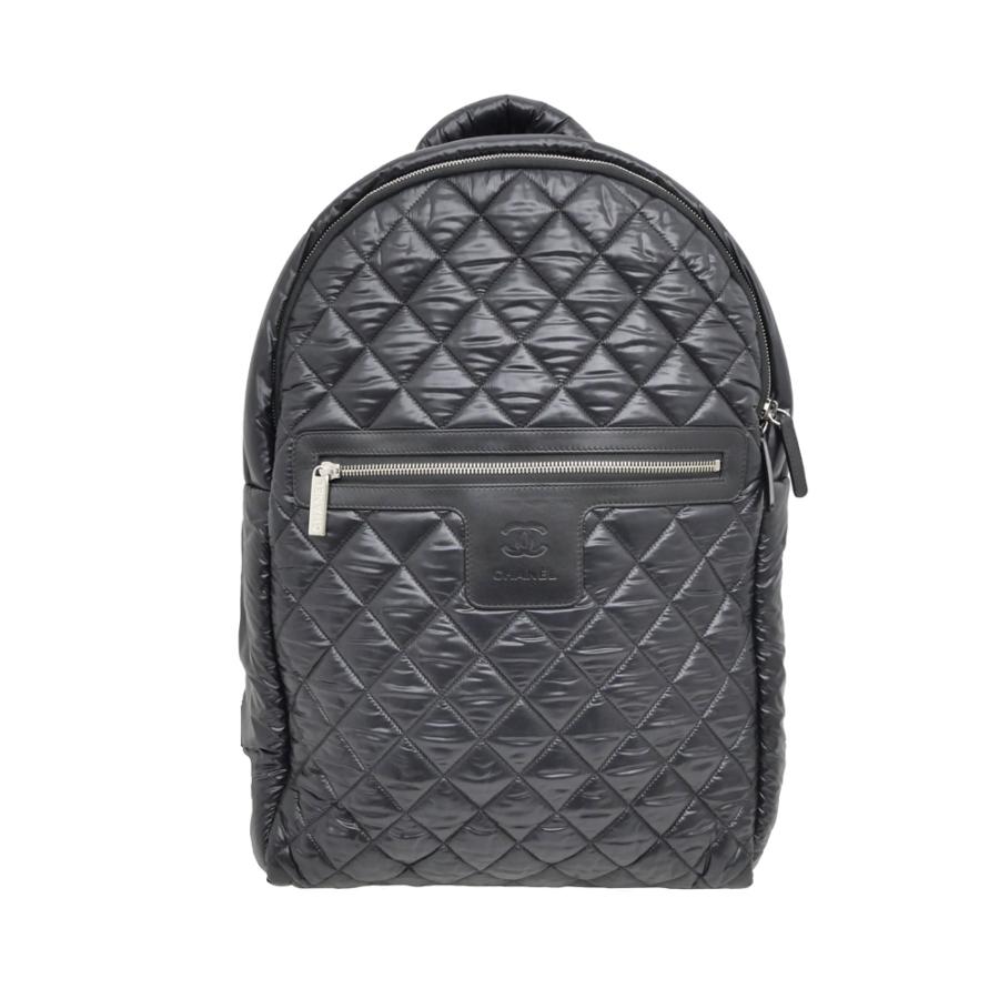シャネル　 シルバー レザーキルティングリュック シャネル シルバー レザーキルティングリュック