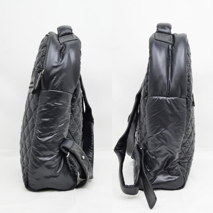 シャネル シルバー レザーキルティングリュック