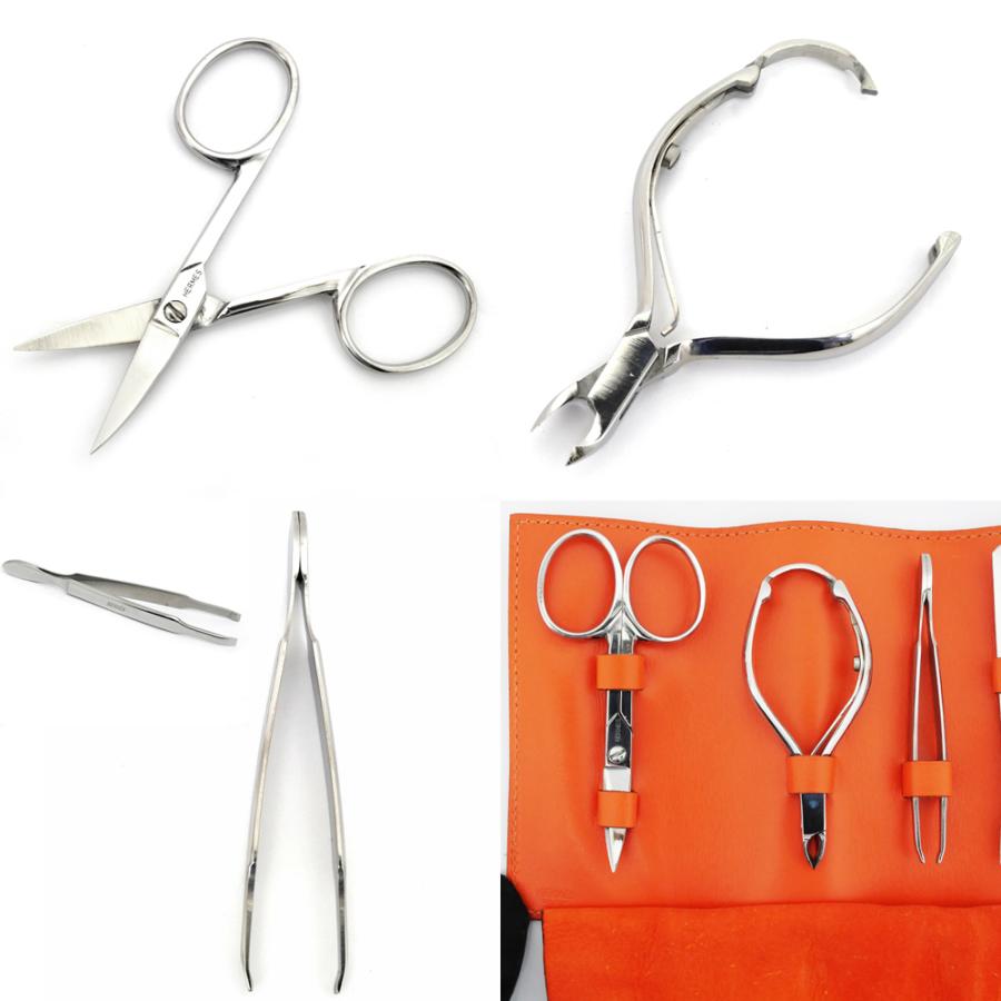 エルメス　グルーミングセット　箱袋あり。ほぼ未使用　ネイルケア 名東】エルメス グルーミングセット ネイルケアセット レザー