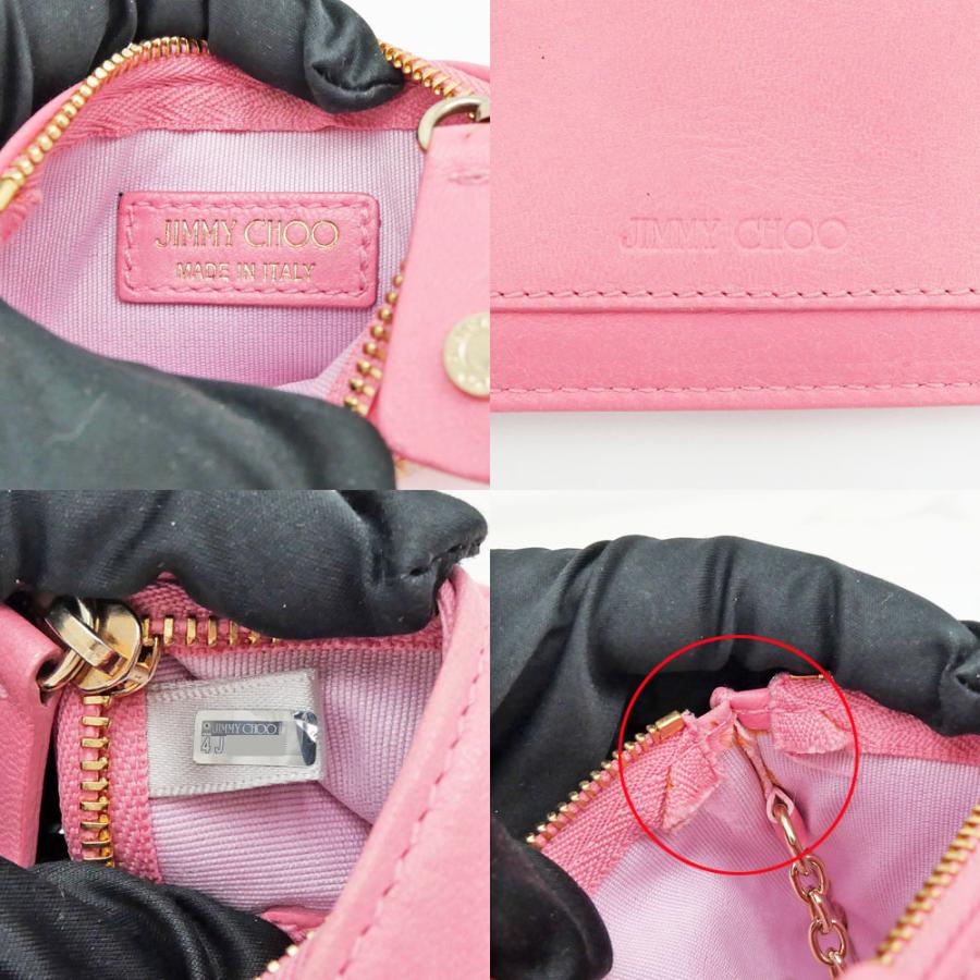 名東】ジミーチュウ キーリング付 コインケース スター スタッズ