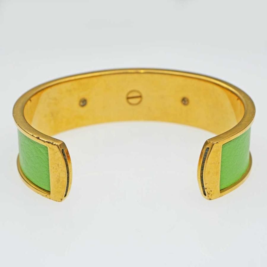名東】エルメス ケリー バングル ゴールド金具 グリーン 黄緑