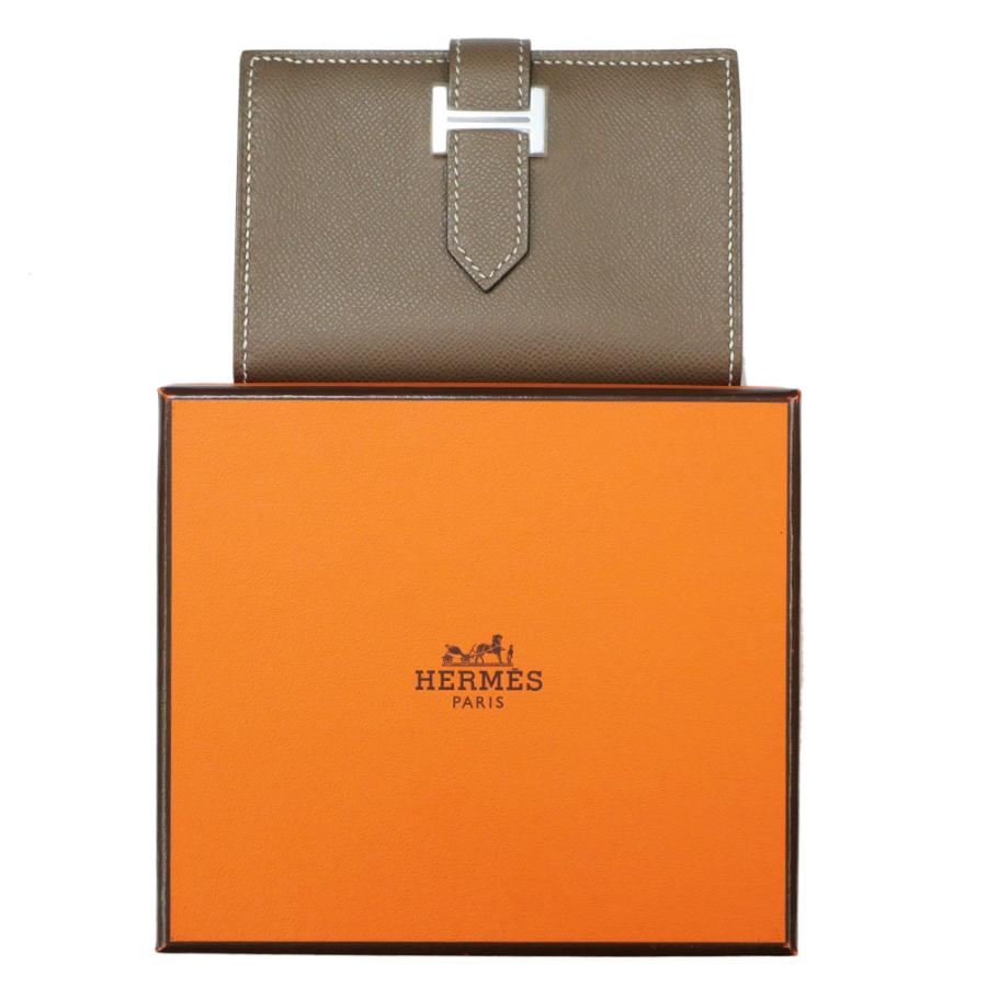 美品 エルメス べアン カードケース HERMES エトゥープ シルバー金具 楽天市場】エルメス ベアン カードケース シェーブル エトゥープ
