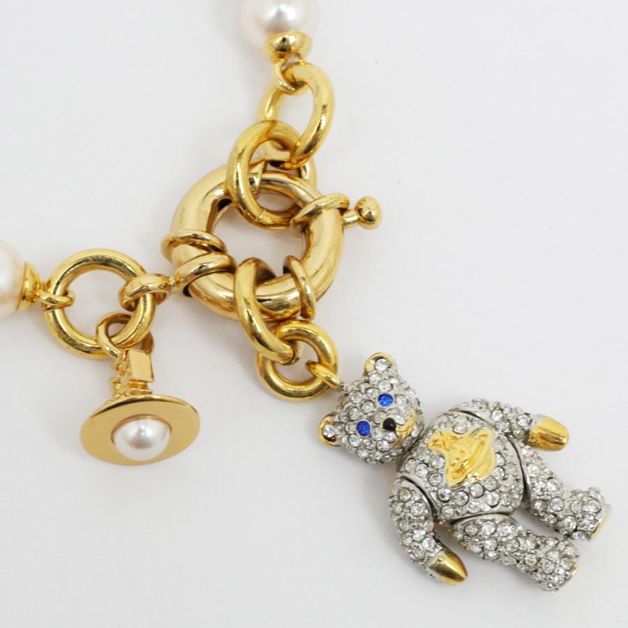 ヴィヴィアンウエストウッド　TEDDYパールネックレス 名東】ヴィヴィアンウエストウッド テディベア フェイクパール