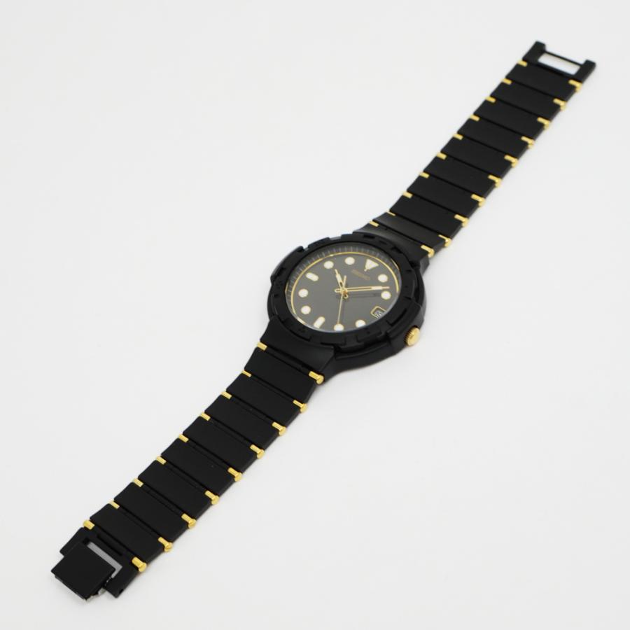 SEIKO セイコー ジウジアーロ 5H22-6A30 デイト クォーツ 腕時計 名東】セイコー ジウジアーロ デザイン 5H22-6A30 ブラック文字