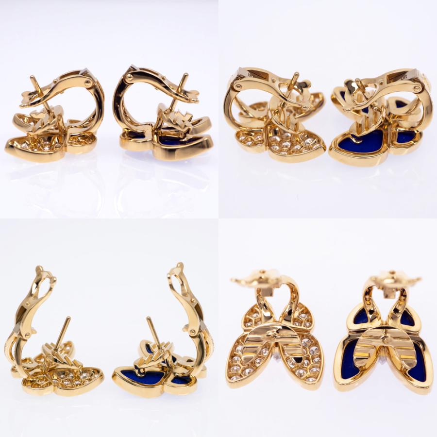 名東】ヴァンクリーフ ドゥ パピヨン イヤリング VCARP3DO00 750YG/WG