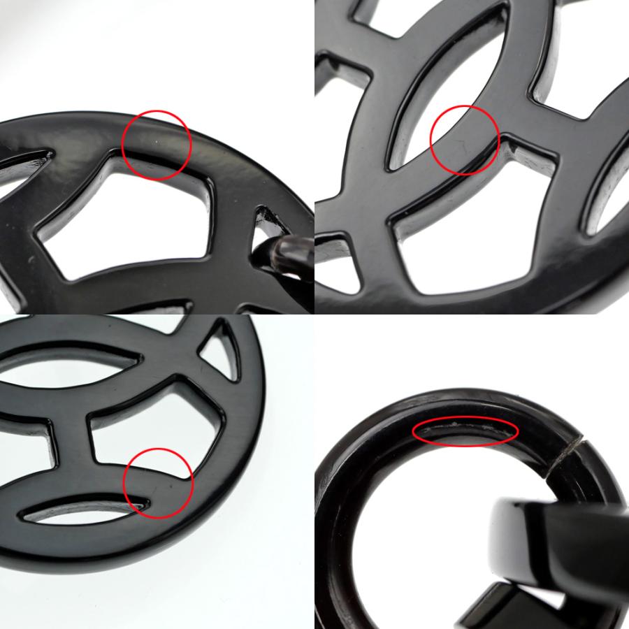 名東】エルメス ピアス アヴァ バッファローホーン ブラック 黒